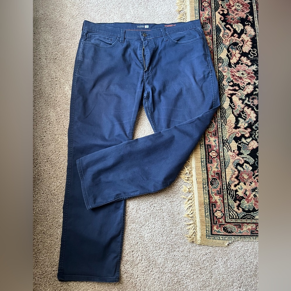 Dockers straight for mens pant. 38x30 blue khaki